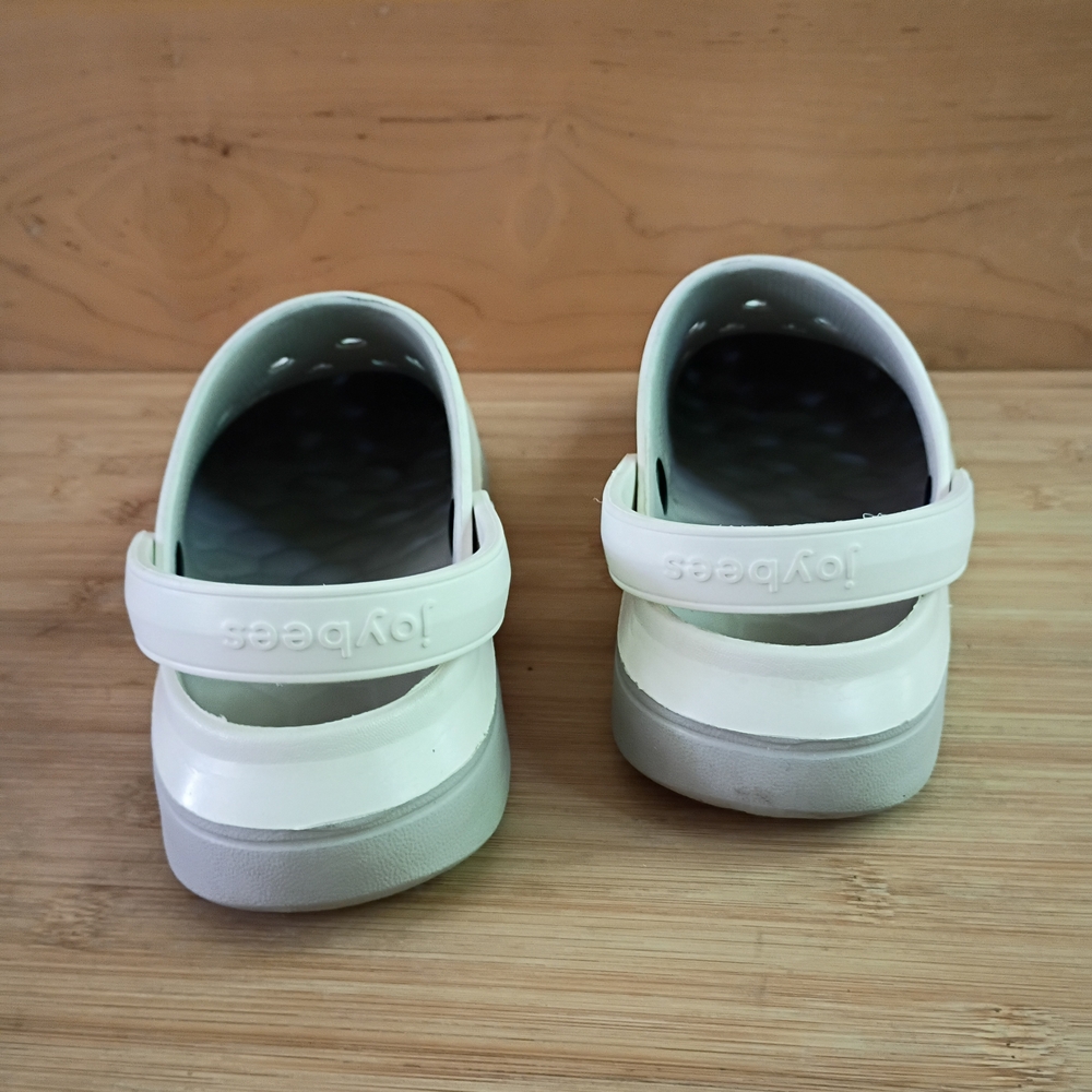 Joybees White Slip On Water Comfort Clog Shoes Unisex Womens 7 - Picture 6 of 7